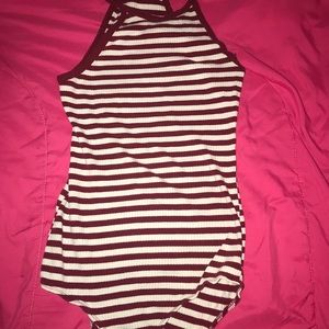 Striped bodysuit